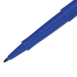 Paper Mate® Point Guard Flair Felt Tip Porous Point Pen, Stick, Medium 0.7 mm, Blue Ink, Blue Barrel, Dozen (PAP8410152)