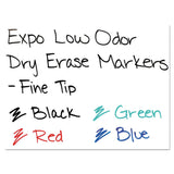 EXPO® Low-Odor Dry-Erase Marker, Fine Bullet Tip, Blue, Dozen (SAN86003) 1 Dozen