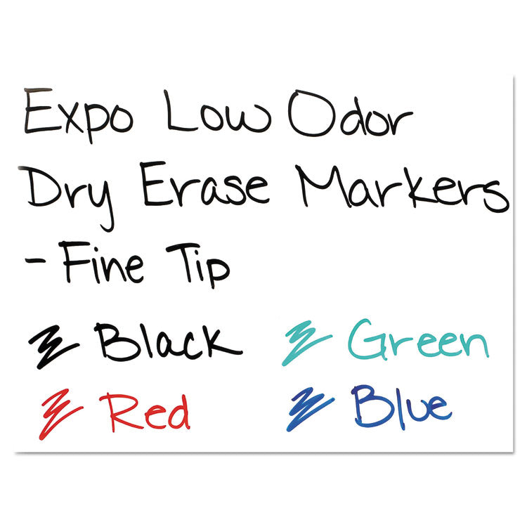 EXPO® Low-Odor Dry-Erase Marker, Fine Bullet Tip, Blue, Dozen (SAN86003) 1 Dozen