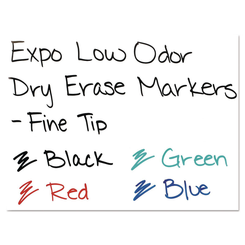 EXPO® Low-Odor Dry-Erase Marker, Fine Bullet Tip, Black, Dozen (SAN86001A) 1 Dozen