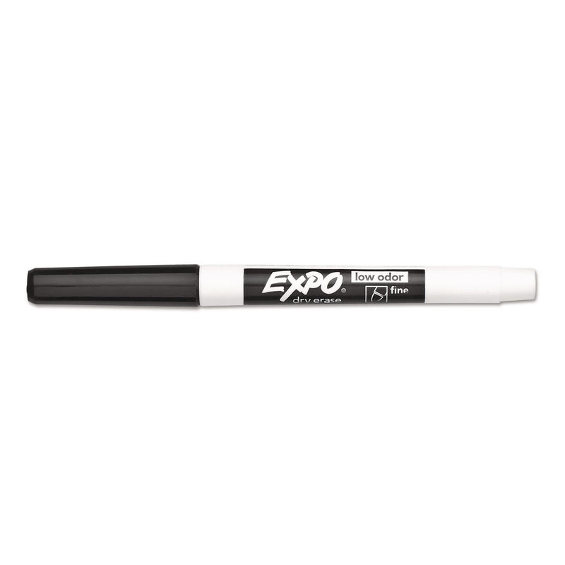 EXPO® Low-Odor Dry-Erase Marker, Fine Bullet Tip, Black, Dozen (SAN86001A) 1 Dozen