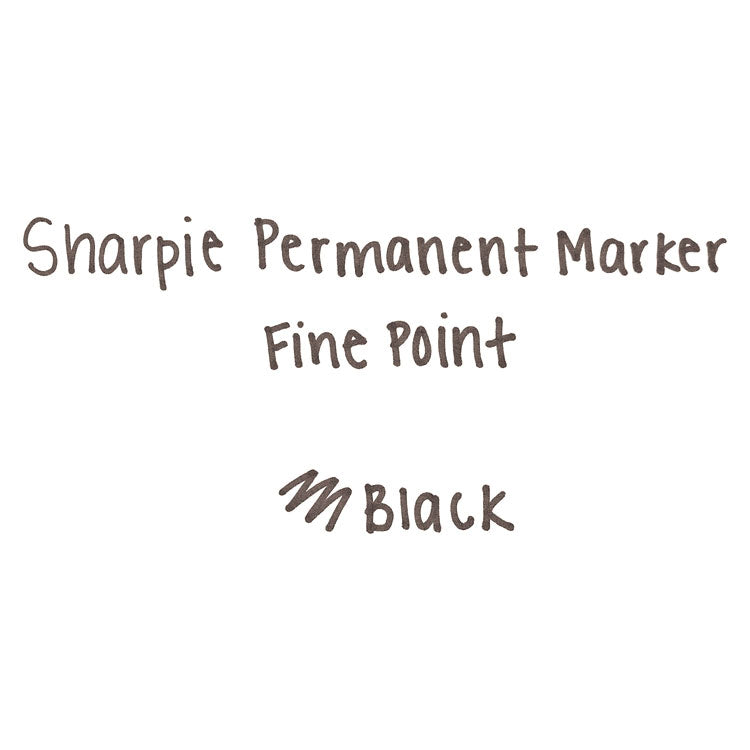 Sharpie® Fine Tip Permanent Marker, Fine Bullet Tip, Black, 5/Pack (SAN30665PP)