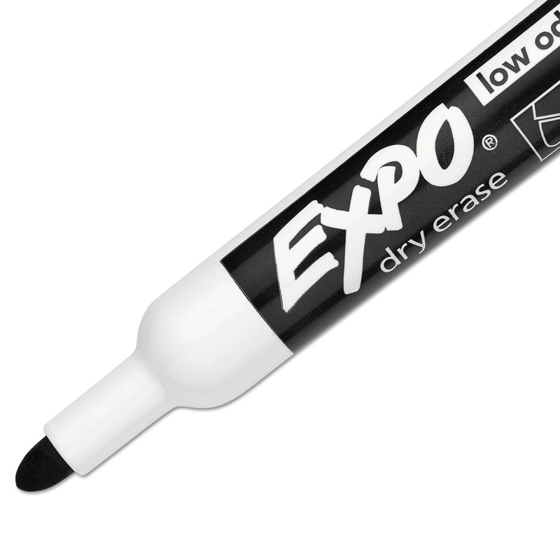 Expo® Low-Odor Dry-Erase Marker, Medium Bullet Tip, Black, Dozen (SAN82001A) 1 Dozen