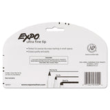 Expo® Low-Odor Dry-Erase Marker, Extra-Fine Bullet Tip, Black, 4/Pack (SAN1871774K) Pack of 4