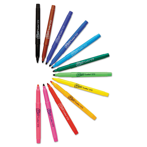 Mr. Sketch® Scented Stix Watercolor Marker Set School Pack, Fine Bullet Tip, Assorted Colors, 216/Set (SAN1905315) Pack of 216