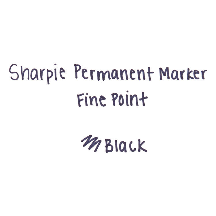 Sharpie Fine Tip Permanent Marker, Black, 36/Pack (SAN1884739) Pack of 36