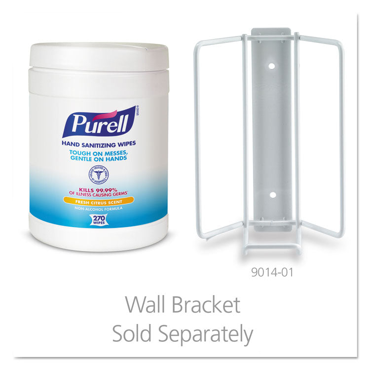 PURELL® Sanitizing Hand Wipes, 6.75 x 6, Fresh Citrus, White, 270/Canister, 6 Canisters/Carton (GOJ911306CT) 6 canisters of 270 wipes