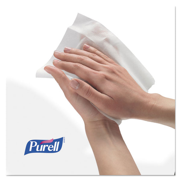 PURELL® Premoistened Hand Sanitizing Wipes, Cloth, 5.75 x 7, Fresh Citrus, White, 100/Canister (GOJ911112EA)
