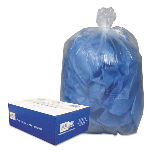 Classic Clear Linear Low-Density Can Liners, 60 gal, 0.9 mil, 38" x 58", Clear, 10 Bags/Roll, 10 Rolls/Carton (WBI385822C) Case of 100