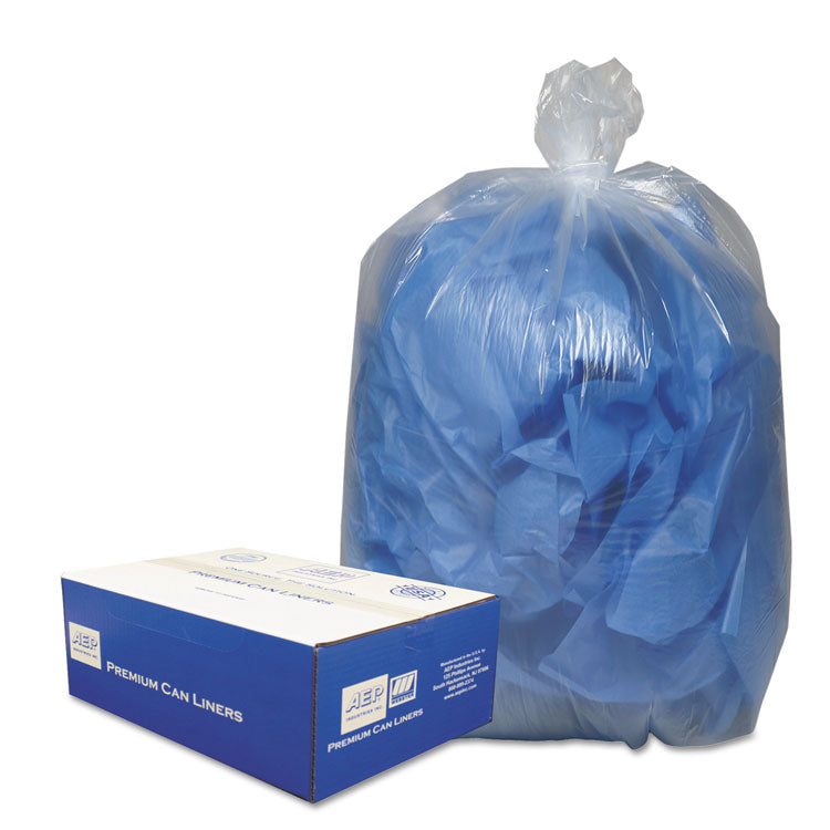 Classic Clear Linear Low-Density Can Liners, 10 gal, 0.6 mil, 24" x 23", Clear, 25 Bags/Roll, 20 Rolls/Carton (WBI242315C) Case of 500