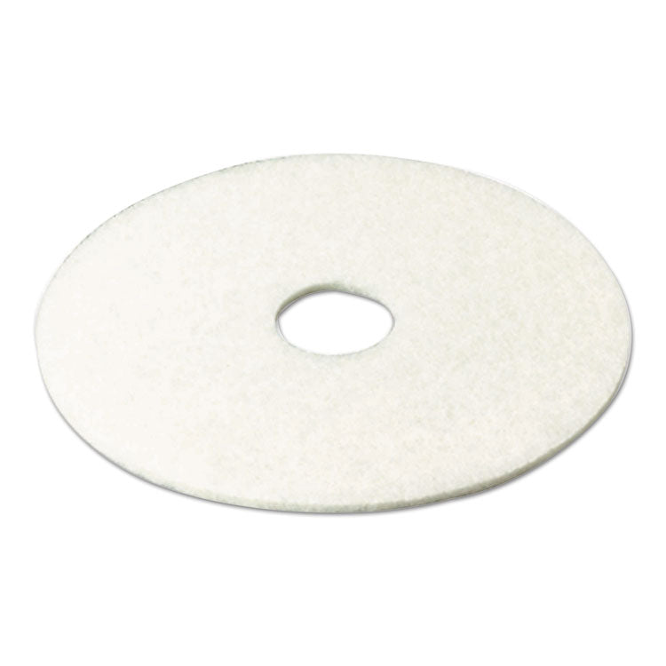 3M™ Low-Speed Super Polishing Floor Pads 4100, 27" Diameter, White, 5/Carton (MMM20313) Case of 5