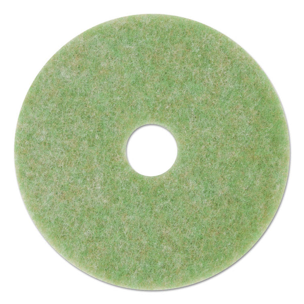 3M™ Low-Speed TopLine Autoscrubber Floor Pads 5000, 20" Diameter, Green/Amber, 5/Carton (MMM18052)