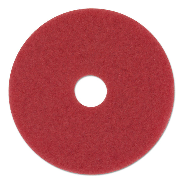 3M™ Low-Speed Buffer Floor Pads 5100, 20" Diameter, Red, 5/Carton (MMM08395)