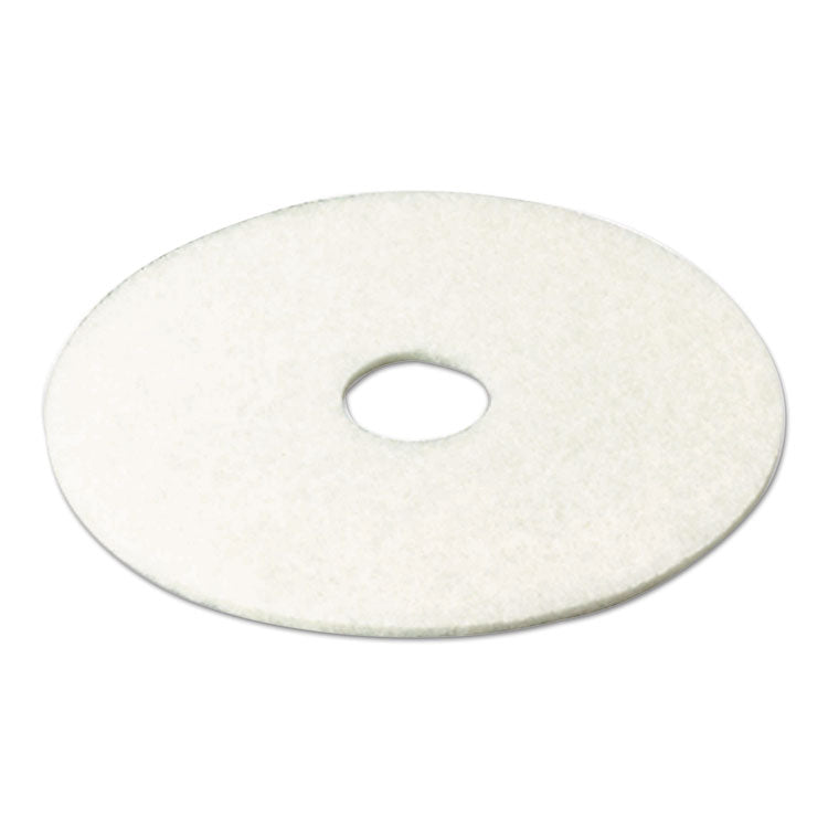 3M™ Low-Speed Super Polishing Floor Pads 4100, 20" Diameter, White, 5/Carton (MMM08484)