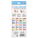 Prismacolor® Col-Erase Pencil with Eraser, 0.7 mm, 2B, Assorted Lead and Barrel Colors, 24/Pack (SAN20517) Pack of 24