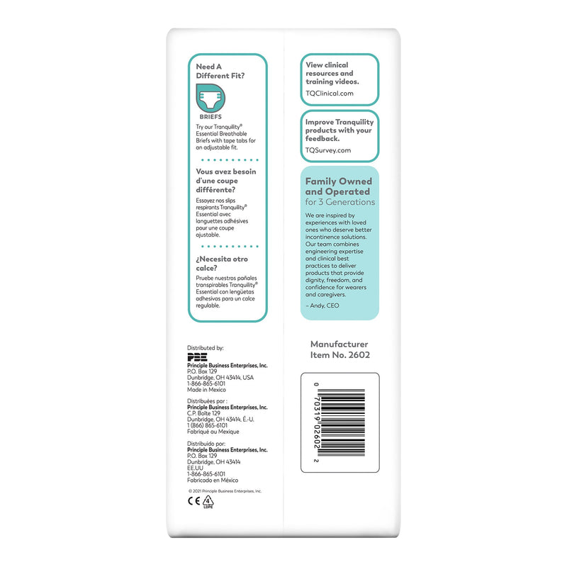 Tranquility® Essential Unisex Youth Absorbent Underwear Pull On with Tear Away Seams Medium Disposable Heavy Absorbency (1008934_BG) 12/BG