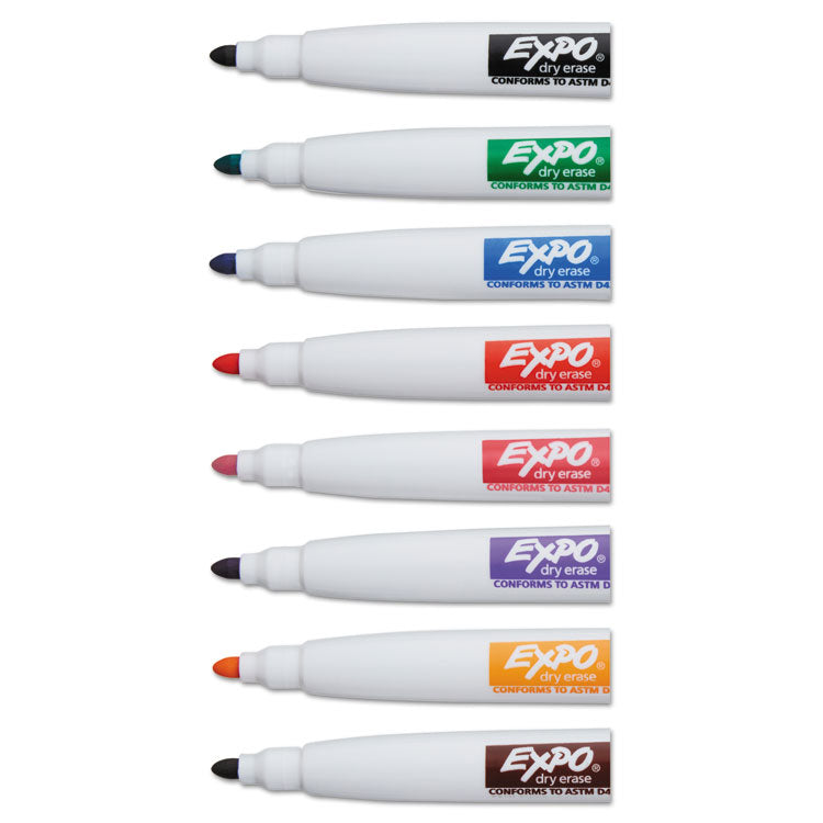 EXPO® Magnetic Dry Erase Marker, Fine Bullet Tip, Assorted Colors, 8/Pack (SAN1944748) Pack of 6