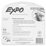 EXPO® Magnetic Dry Erase Marker, Broad Chisel Tip, Assorted Colors, 4/Pack (SAN1944728) Pack of 4