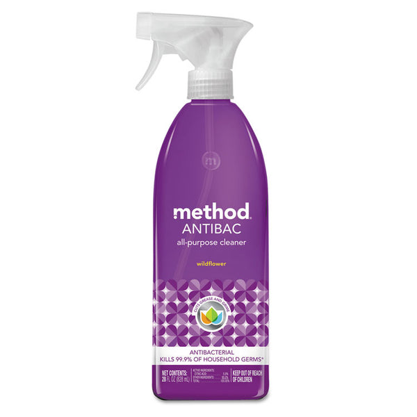 Method® Antibac All-Purpose Cleaner, Wildflower, 28 oz Spray Bottle, 8/Carton (MTH01454) Case of 8