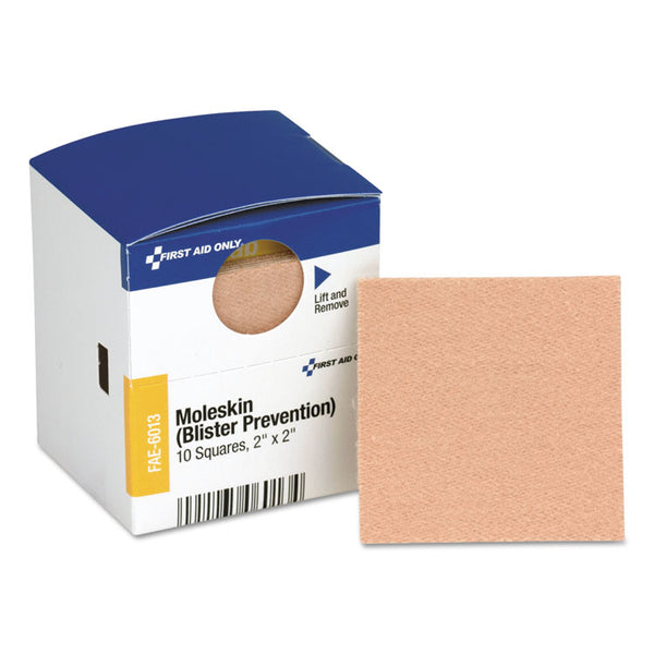 First Aid Only™ SmartCompliance Moleskin/Blister Protection, 2" Squares, 10/Box (FAOFAE6013) Each