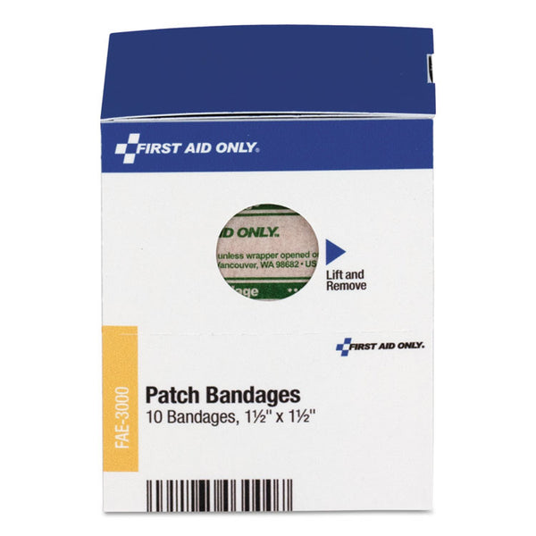 First Aid Only™ SmartCompliance Patch Bandages, 1.5 x 1.5, 10/Box (FAOFAE3000) Each