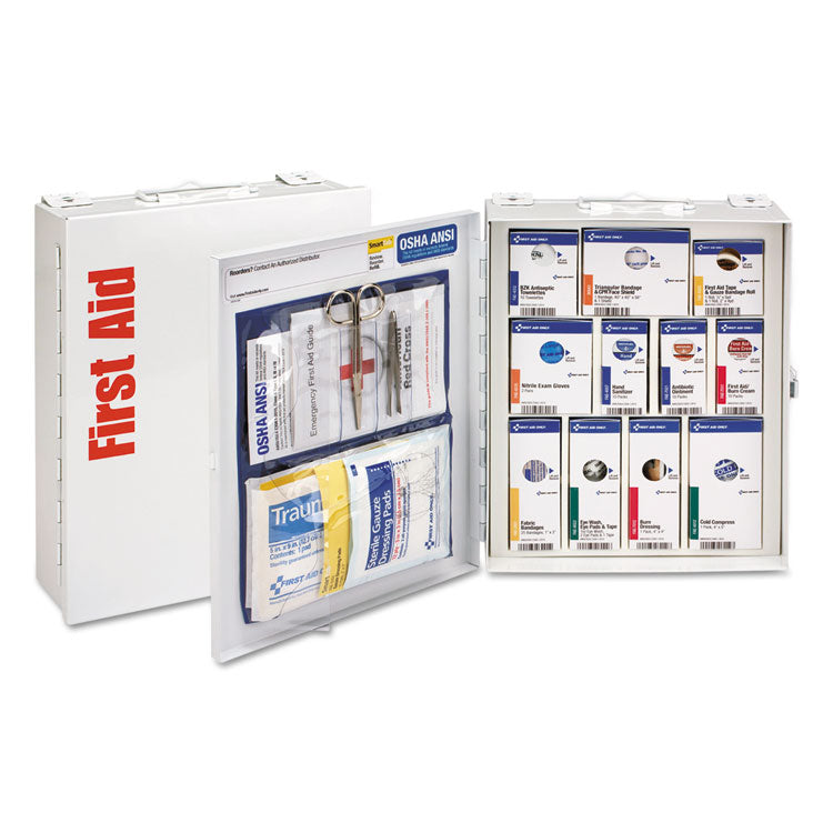 First Aid Only™ ANSI 2015 SmartCompliance General Business First Aid Station Class A, No Meds, 25 People, 94 Pieces, Metal Case (FAO90578021) Each