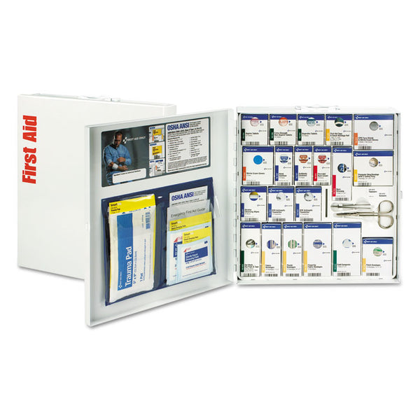 First Aid Only™ ANSI 2015 SmartCompliance General Business First Aid Station for 50 People, 241 Piece, Metal Case (FAO746000021) Each