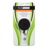SICURIX® Heavy Duty ID Card Reel, 30" Extension, Black/Chrome (BAU68814) Each