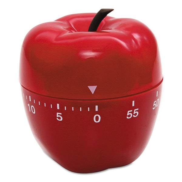 Baumgartens® Shaped Timer, 4" Diameter x 4"h, Red Apple (BAU77042) Each