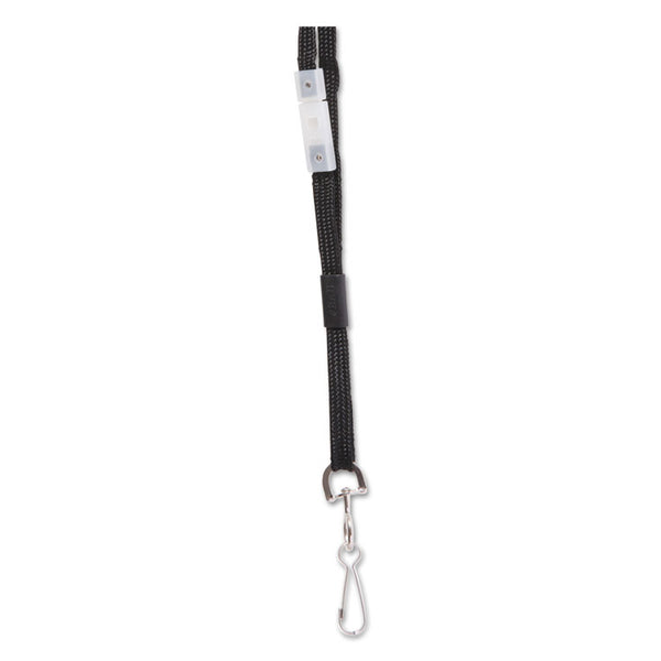 SICURIX® Safety Breakaway Lanyard, Metal Hook Fastener, 36" Long, Black (BAU65509)