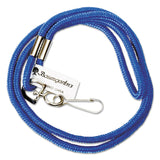 SICURIX® Rope Lanyard, Metal Hook Fastener, 36" Long, Nylon, Blue (BAU68903)
