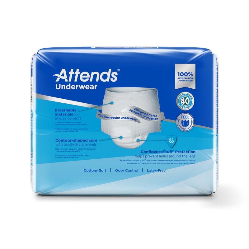 Attends® Unisex Adult Absorbent Underwear Pull On with Tear Away Seams Large Disposable Heavy Absorbency (738816_PK) 18/PK