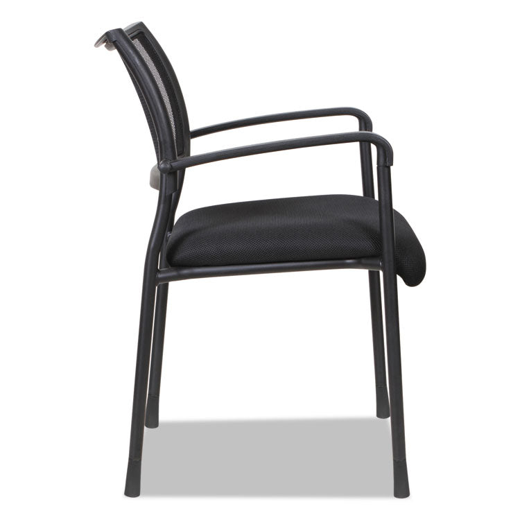 Alera® Alera Eikon Series Stacking Mesh Guest Chair, 20.86" x 24.01" x 33.07", Black Seat, Black Back, Black Base, 2/Carton (ALEEK43ME10B)