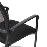 Alera® Alera Eikon Series Stacking Mesh Guest Chair, 20.86" x 24.01" x 33.07", Black Seat, Black Back, Black Base, 2/Carton (ALEEK43ME10B)