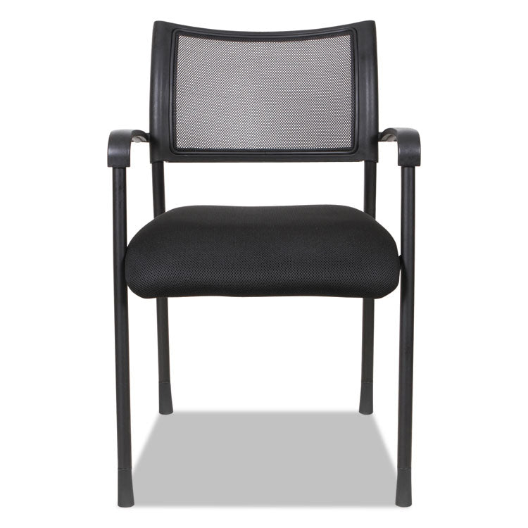 Alera® Alera Eikon Series Stacking Mesh Guest Chair, 20.86" x 24.01" x 33.07", Black Seat, Black Back, Black Base, 2/Carton (ALEEK43ME10B)