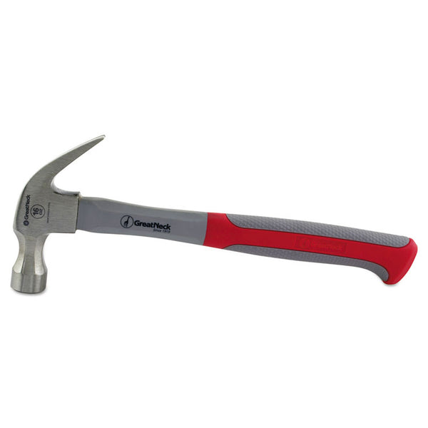 Great Neck® 16 oz Claw Hammer with High-Visibility Orange Fiberglass Handle (GNSHG16C) Each