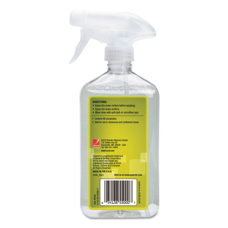 Quartet® Whiteboard Spray Cleaner for Dry Erase Boards, 17 oz Spray Bottle (QRT550)