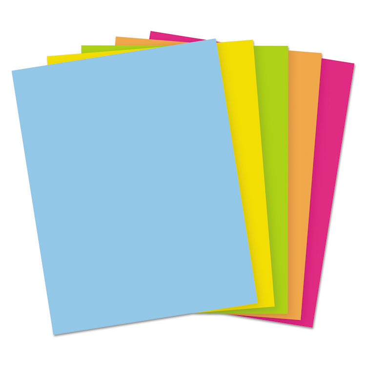 Astrobrights® Color Cardstock -"Bright" Assortment, 65 lb Cover Weight, 8.5 x 11, Assorted, 250/Pack (WAU99904) Pack of 250