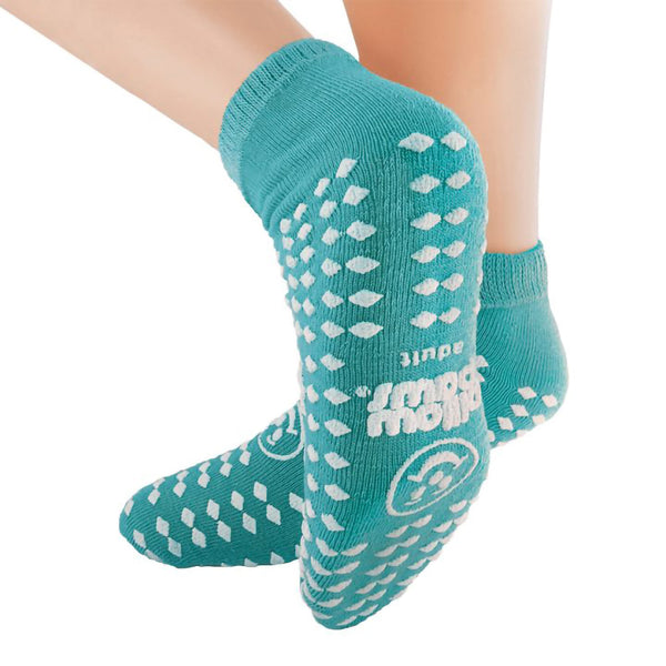 Pillow Paws® 360° Imprint Slipper Socks Unisex Adult One Size Fits Most All Around Tread Single Patient Use Teal (483416_PR) 1/PR