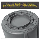 Rubbermaid® Commercial Vented Round Brute Container, 20 gal, Plastic, Yellow (RCP2620YEL)
