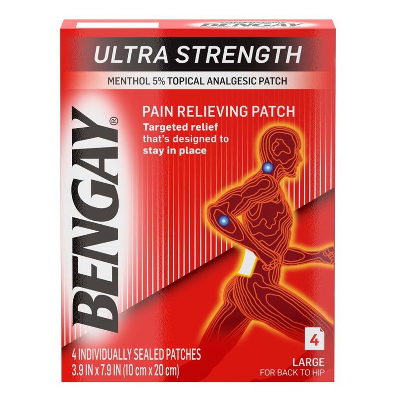 Bengay® Ultra Strength Topical Pain Relief 5% Strength Menthol Patch 4 per Box (701520_BX) 1/BX