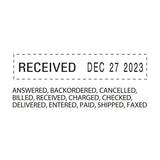 Trodat® Printy Economy 12-Message Date Stamp, Self-Inking, 2" x 0.38", Black (USSE4817)