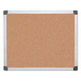 MasterVision® Value Cork Bulletin Board with Aluminum Frame, 24 x 36, Tan Surface, Silver Aluminum Frame (BVCCA031170) Each