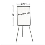 MasterVision® Basic Tripod Melamine Presentation Easel, 22.5 x 42, White/Black (BVCEA2300045) Each