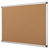 MasterVision® Value Cork Bulletin Board with Aluminum Frame, 24 x 36, Tan Surface, Silver Aluminum Frame (BVCCA031170) Each