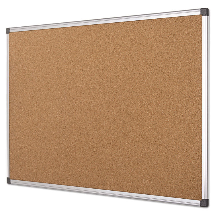 MasterVision® Value Cork Bulletin Board with Aluminum Frame, 24 x 36, Tan Surface, Silver Aluminum Frame (BVCCA031170) Each