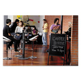 MasterVision® Wet Erase Board, Double Sided, 23 x 33, 42" Tall, Black Surface, Silver Aluminum Frame (BVCDKT30505072) Each