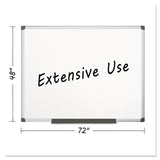 MasterVision® Porcelain Value Dry Erase Board, 48 x 72, White Surface, Silver Aluminum Frame (BVCCR1201170MV) Each