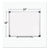 MasterVision® Porcelain Value Dry Erase Board, 24 x 36, White Surface, Silver Aluminum Frame (BVCCR0601170MV) Each