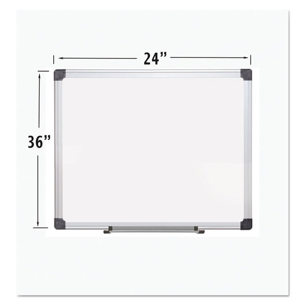 MasterVision® Porcelain Value Dry Erase Board, 24 x 36, White Surface, Silver Aluminum Frame (BVCCR0601170MV) Each